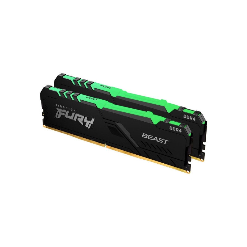 Kingston 16GB DDR4 3200MHz Kit(2x8GB) Fury Beast RGB Black ...