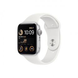 Apple Watch SE2 GPS 44mm Silver Aluminium Case with White...