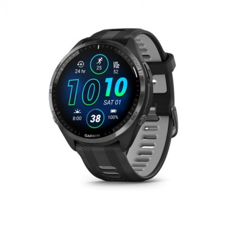 Garmin Forerunner 965 Carbon Grey DLC Titanium Bezel with Black Case and Black/Powde (010-02809-10)