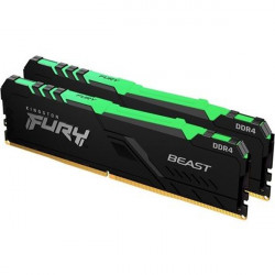 Kingston 32GB DDR5 5200MHz Kit(2x16GB) Fury Beast RGB (KF552C40BBAK2-32)