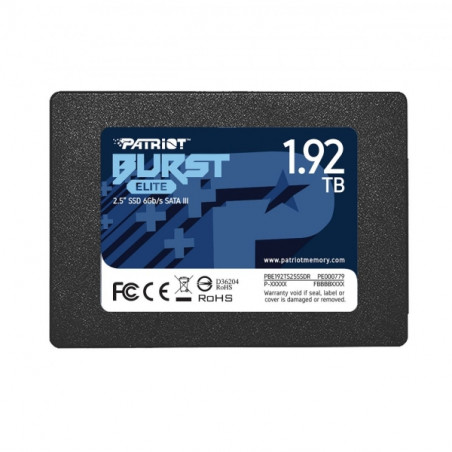 Patriot 1,92TB 2,5" SATA3 Burst Elite (PBE192TS25SSDR) Patriot 1,92TB 2,5" SATA3 Burst Elite (PBE192TS25SSDR)