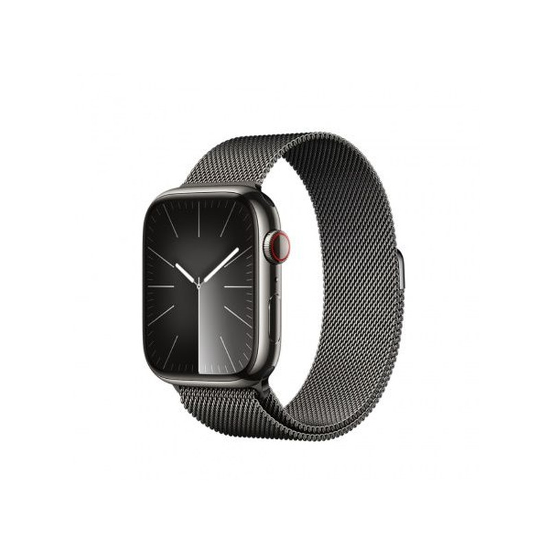 Apple Watch S9 Cellular 41mm Graphite Stainless Steel Case with Graphite Milanese Loop (MRJA3)