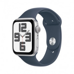 Apple Watch SE3 GPS 44mm Silver Alu Case with Storm Blue Sport Band M/L (MREE3)