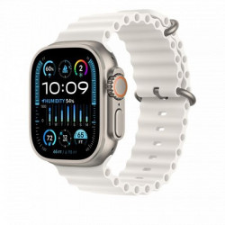 Apple Watch Ultra 2 Cellular 49mm Titanium Case with White Ocean Band (MREJ3)