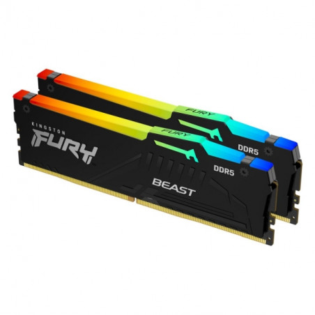 Kingston 32GB DDR5 6400MHz Kit(2x16GB) Fury Beast RGB XMP Black (KF564C32BBAK2-32)