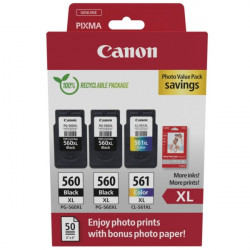 Canon 2xPG-560 XL + CL-561 XL Multipack + Photo Paper...
