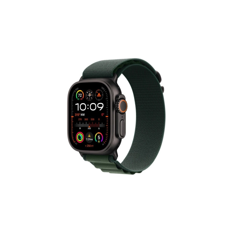 Apple Watch Ultra 2 v2 Cellular 49mm Black Titanium Case with Dark Green Alpine Loop L (MX4T3)