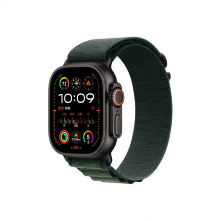 Apple Watch Ultra 2 v2 Cellular 49mm Black Titanium Case with Dark Green Alpine Loop S (MX4Q3)