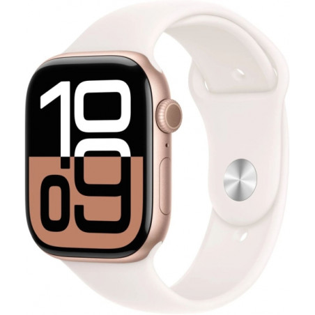 Apple Watch S10 Cellular 42mm Rose Gold Alu Case with Light Blush Sport Band M/L (MWXA3)