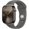 Apple Watch S10 Cellular 46mm Natural Titanium Case with Stone Grey Sport Band M/L (MWYA3)