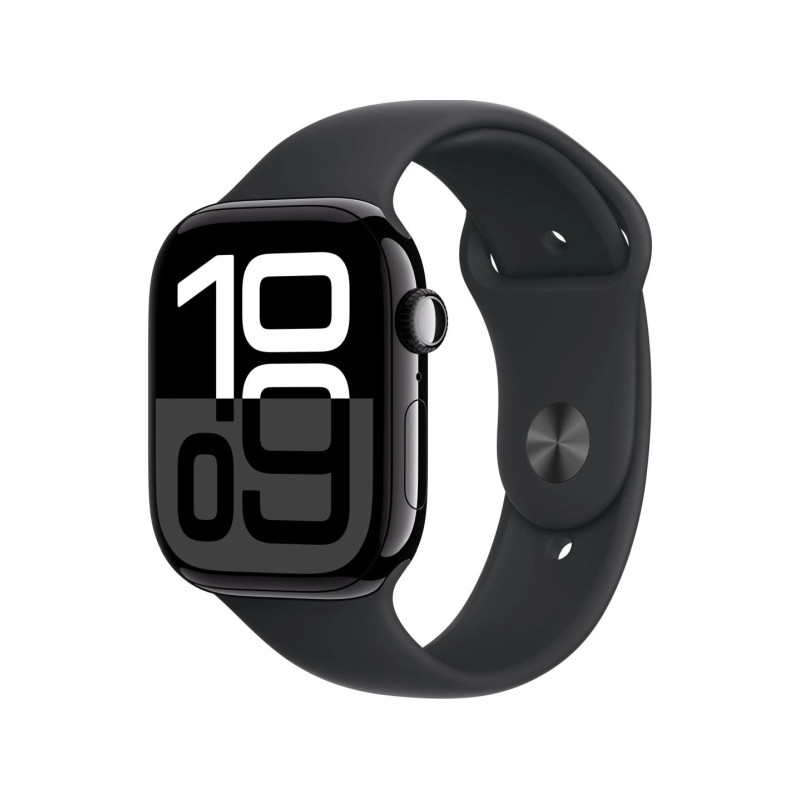 Apple Watch S10 GPS 46mm Jet Black Alu Case with Black Sport Band S/M (MWWP3)