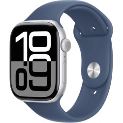 Apple Watch S10 GPS 46mm Silver Alu Case with Denim Sport...