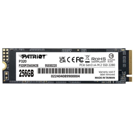Patriot 256GB M.2 2280 NVMe P320 (P320P256GM28) Patriot 256GB M.2 2280 NVMe P320 (P320P256GM28)