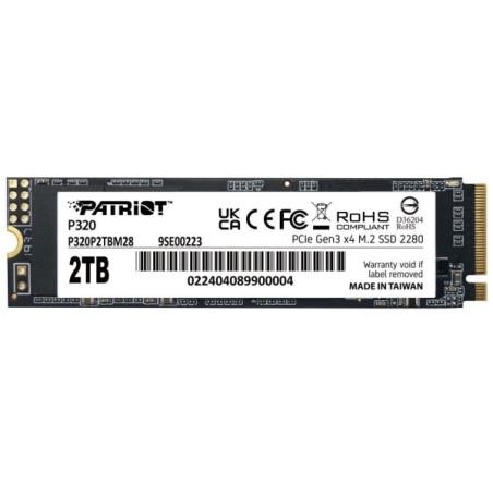 Patriot 2TB M.2 2280 NVMe P320 (P320P2TBM28) Patriot 2TB M.2 2280 NVMe P320 (P320P2TBM28)