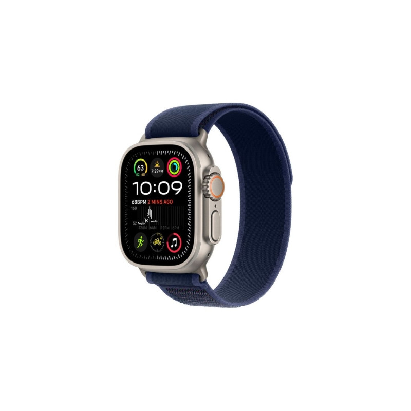 Apple Watch Ultra 2 v2 Cellular 49mm Natural Titanium Case with Blue Trail Loop M/L (MX4L3)