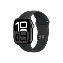 Apple Watch S10 GPS 42mm Jet Black Alu Case with Black Sport Band S/M (MWWE3)