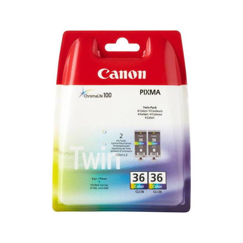 Canon CLI-36 Twin-Pack Color tintapatron (1511B018AA)