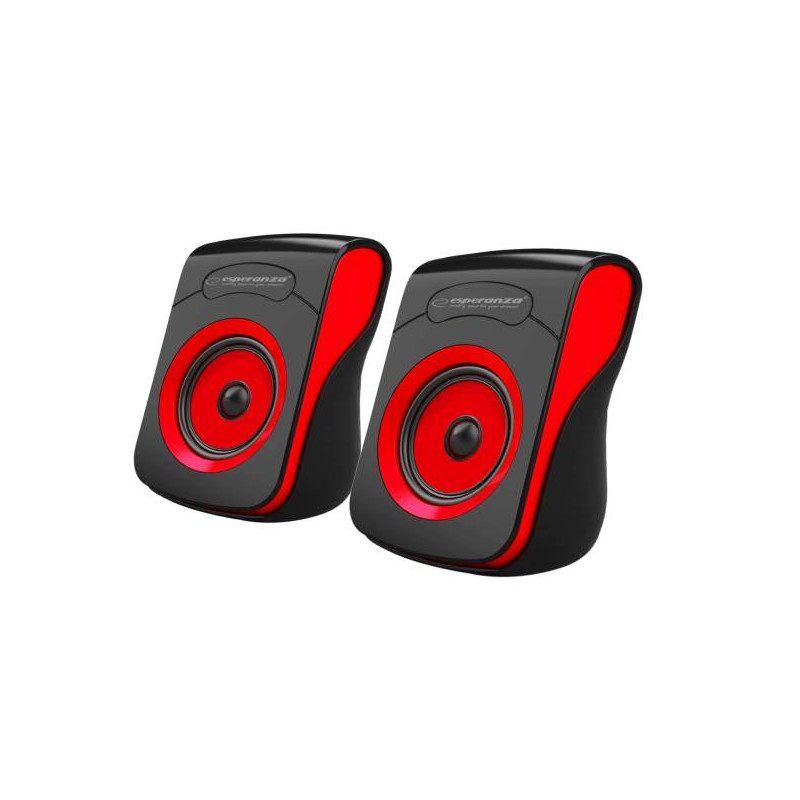 Esperanza Flamenco USB Stereo Speakers Black/Red (EP140KR)
