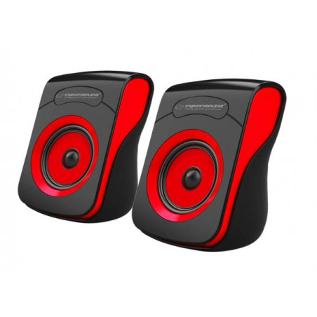 Esperanza Flamenco USB Stereo Speakers Black/Red (EP140KR)